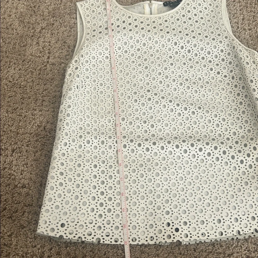 Theory laser cut sleeveless leather top - Picture 12 of 12